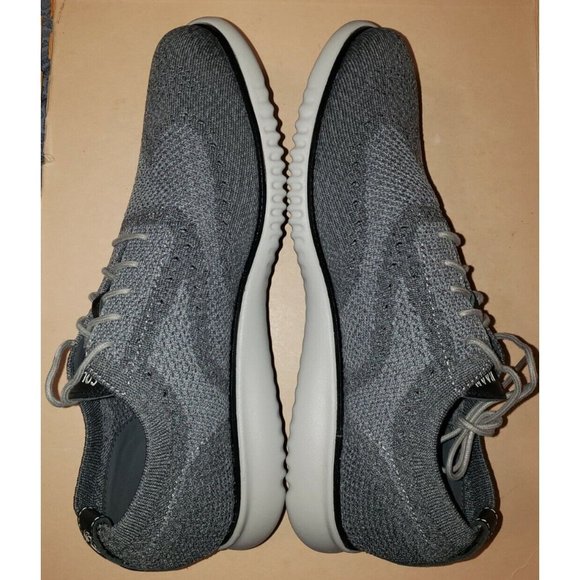 COLE HAAN 2.ZEROGRAND WINGTIP OXFORDS GRAY KNIT MEN\'S SIZE 12 NEW !!!!!!! main image 3